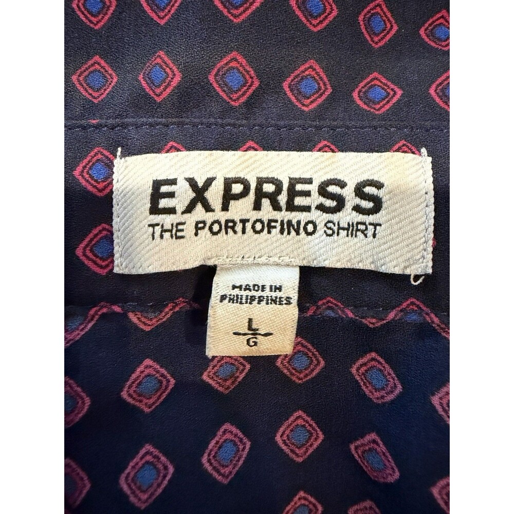 Express The Portofino Shirt Long Sleeve Purple Button Up Women’s Large - Picture 6 of 7